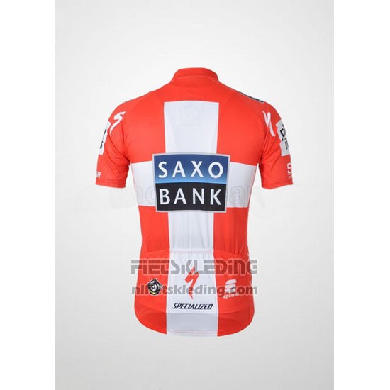 2010 Fietskleding Saxo Bank Kampioen Denemarken Korte Mouwen en Koersbroek